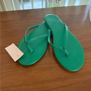LOFT Green Flip Flops